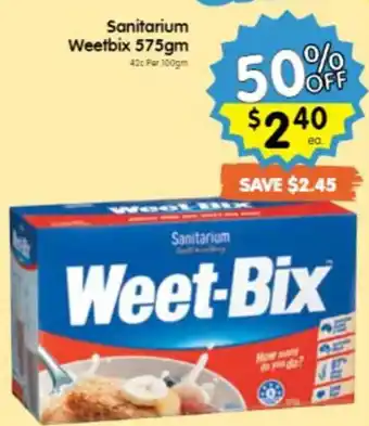 Spar Sanitarium Weetbix 575gm offer