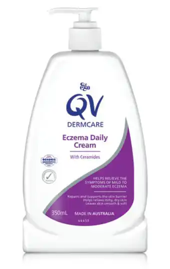 Direct Chemist Outlet Qv dermcare eczema daily cream 350ml offer