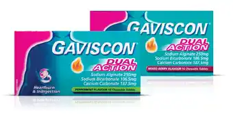 Direct Chemist Outlet Gaviscon dual action mixed berry flavour 16 tablets offer