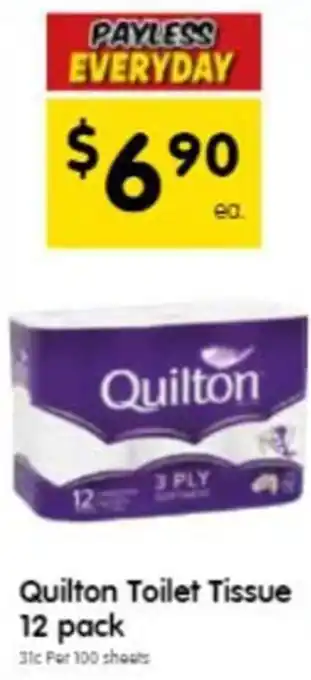 Spar Quilton Toilet Tissue 12 pack offer