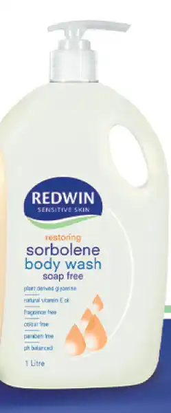 Redwin restoring sorbolene body wash sensitive 1l