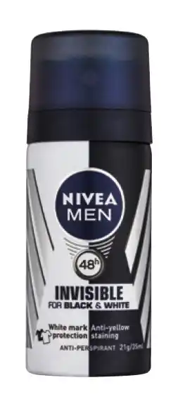 Direct Chemist Outlet Nivea deodorant roll on men invisible black and white 50ml offer