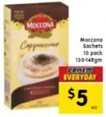 Spar Moccona Sachets 10 pack 130-140gm offer