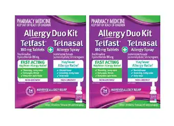 Direct Chemist Outlet Telfast allergy duo kit 180mg 30 tablets + telnasal 140 sprays offer