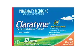 Direct Chemist Outlet Claratyne hayfever & allergy relief 30 tablets offer