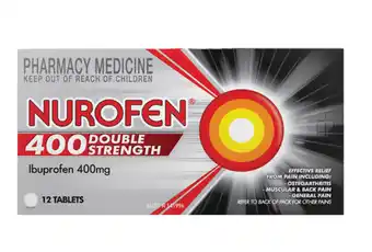 Direct Chemist Outlet Nurofen double strength 400mg 12 tablets offer