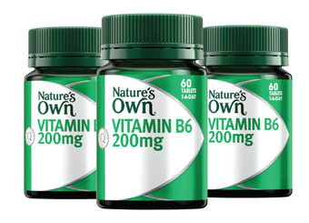 Nature's own vitamin b6 200mg 60 tablets