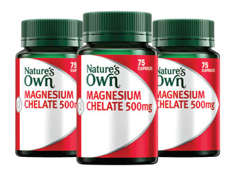 Nature's own magnesium chelate 500mg 75 capsules