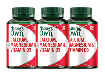 Direct Chemist Outlet Nature's own calcium, magnesium & vitamin d3 120 tablets offer
