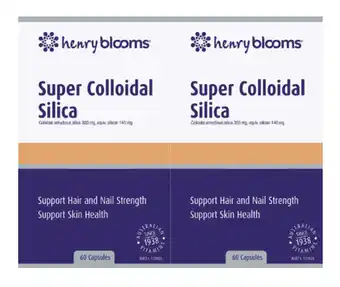 Direct Chemist Outlet Henry blooms super colloidal silica twin pack 120 capsules offer