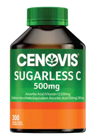 Direct Chemist Outlet Cenovis sugarless c 500mg 300 chewable tablets offer