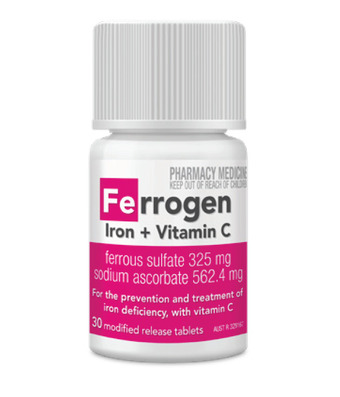 Ferrogen iron + vitamin c 30 modified release tablets