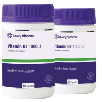 Direct Chemist Outlet Henry blooms vitamin d3 1000iu 400 capsules offer
