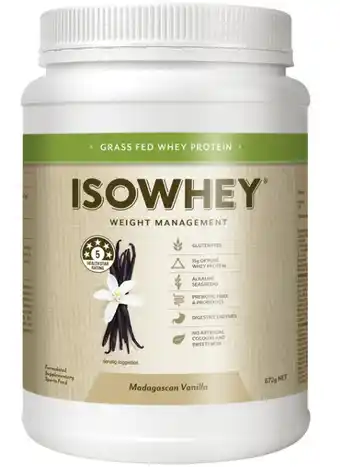Direct Chemist Outlet Isowhey complete madagascan vanilla 672g offer