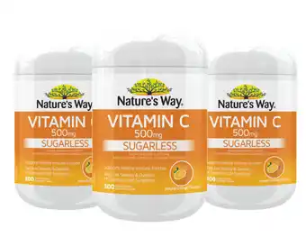 Direct Chemist Outlet Nature's way vitamin c sugarless 500mg 300 chewable tablets offer