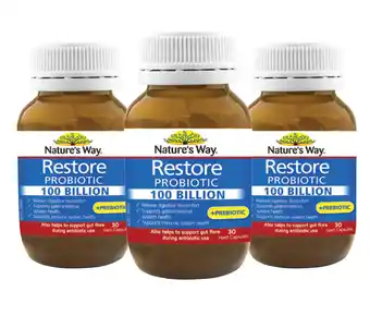 Direct Chemist Outlet Nature's way restore probiotic 100 billion 30 capsules offer