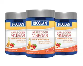 Direct Chemist Outlet Bioglan apple cider vinegar 120 vegan capsules offer