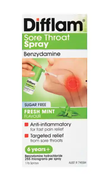 Difflam sore throat spray 30ml