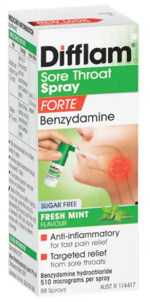 Star Discount Chemist Difflam sore throat spray forte benzydamine 15ml 88 sprays offer