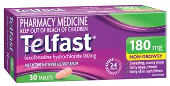Telfast 180g non-drowsy 30 tablets