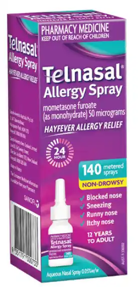 Star Discount Chemist Telnasal allergy spray non-drowsy 140 metered sprays offer