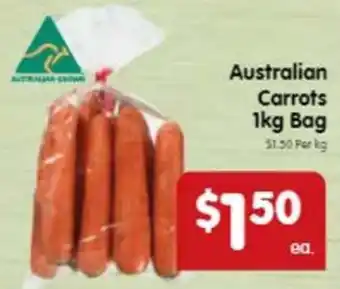 Spar Australian Carrots 1kg Bag offer