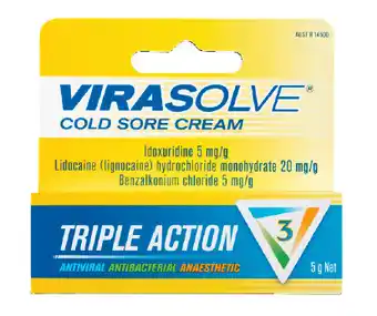 Star Discount Chemist Virasolve cold sore cream triple action 5g offer