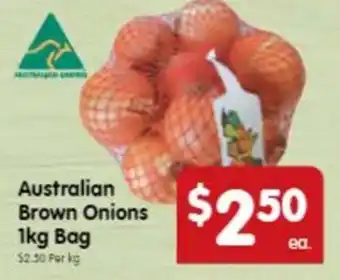 Australian Brown Onions 1kg Bag