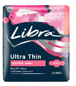 Star Discount Chemist Libra ultra thin super pads with wings 12 pads offer