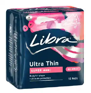 Star Discount Chemist Libra ultra thin super no wings 12 pads offer