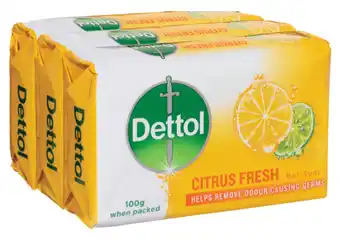 Alliance Pharmacy Dettol citrus fresh bar soap 100g 3 pack offer