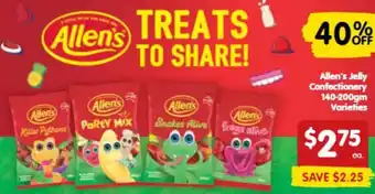 Spar Allen's Jelly Confectionery 140-200gm offer