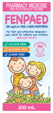 Fenpaed liquid ibuprofen strawberry 200ml