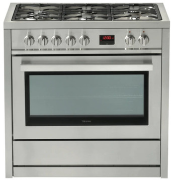 The Good Guys Technika 90cm dual fuel upright cooker - silver offer