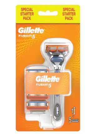 Shaver Shop Gillette fusion5 razor with blades refill 5 pack offer