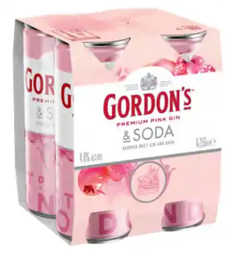 First Choice Liquor Gordons pink & soda can 250ml offer