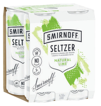 Liquorland Smirnoff seltzer lime can 250ml offer