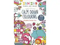 Zen Zoo Calm Down Colouring Poster Art
