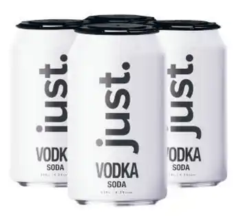 Liquorland Just drinks vodka soda 330ml offer