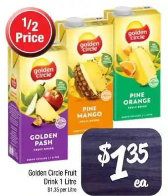 Farmer Jack's Golden Circle Fruit Drink 1 Litre offer