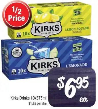 Farmer Jack's Kirks Drinks 10x375ml offer