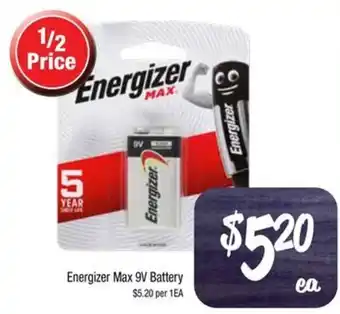 Farmer Jack's Energizer Max 9V Battery offer