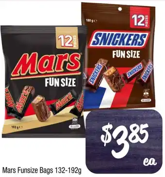 Farmer Jack's Mars Funsize Bags 132-192g offer