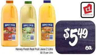 Farmer Jack's Harvey Fresh Real Fruit Juice 2 Litre offer
