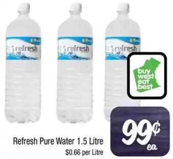 Farmer Jack's Refresh Pure Water 1.5 Litre offer