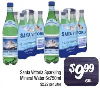 Farmer Jack's Santa Vittoria Sparkling Mineral Water 6x750ml offer