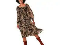 BIG W &me Volume Sleeve Midi Dress Sizes 6-18 offer