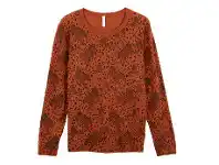 BIG W Avella Womens Print Sweater Sizes 16-26 - Brown offer