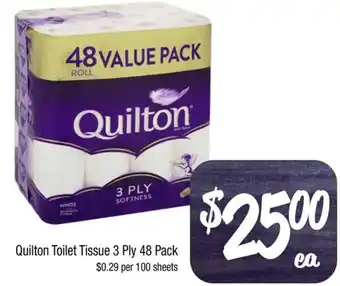 Farmer Jack's Quilton Toilet Tissue 3 Ply 48 Pack offer