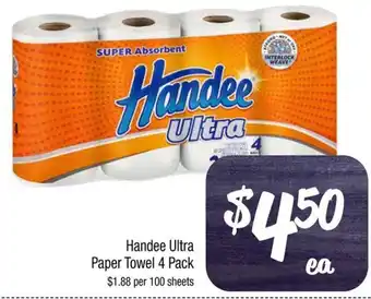 Farmer Jack's Handee Ultra Paper Towel 4 Pack offer